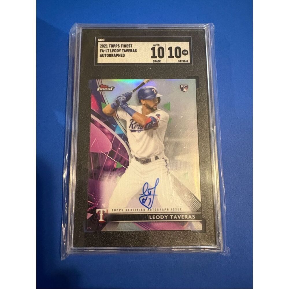 Topps Leody Taveras Autograph Card sgc 10